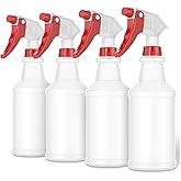 LiBa Spray Bottles (4 Pack,16 Oz), Refillable Empty Spray Bottles for Cleaning Solutions, Hair Spray, Watering Plants, Superi