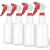 LiBa Spray Bottles (4 Pack,16 Oz), Refillable Empty Spray Bottles for Cleaning Solutions, Hair Spray, Watering Plants, Superi