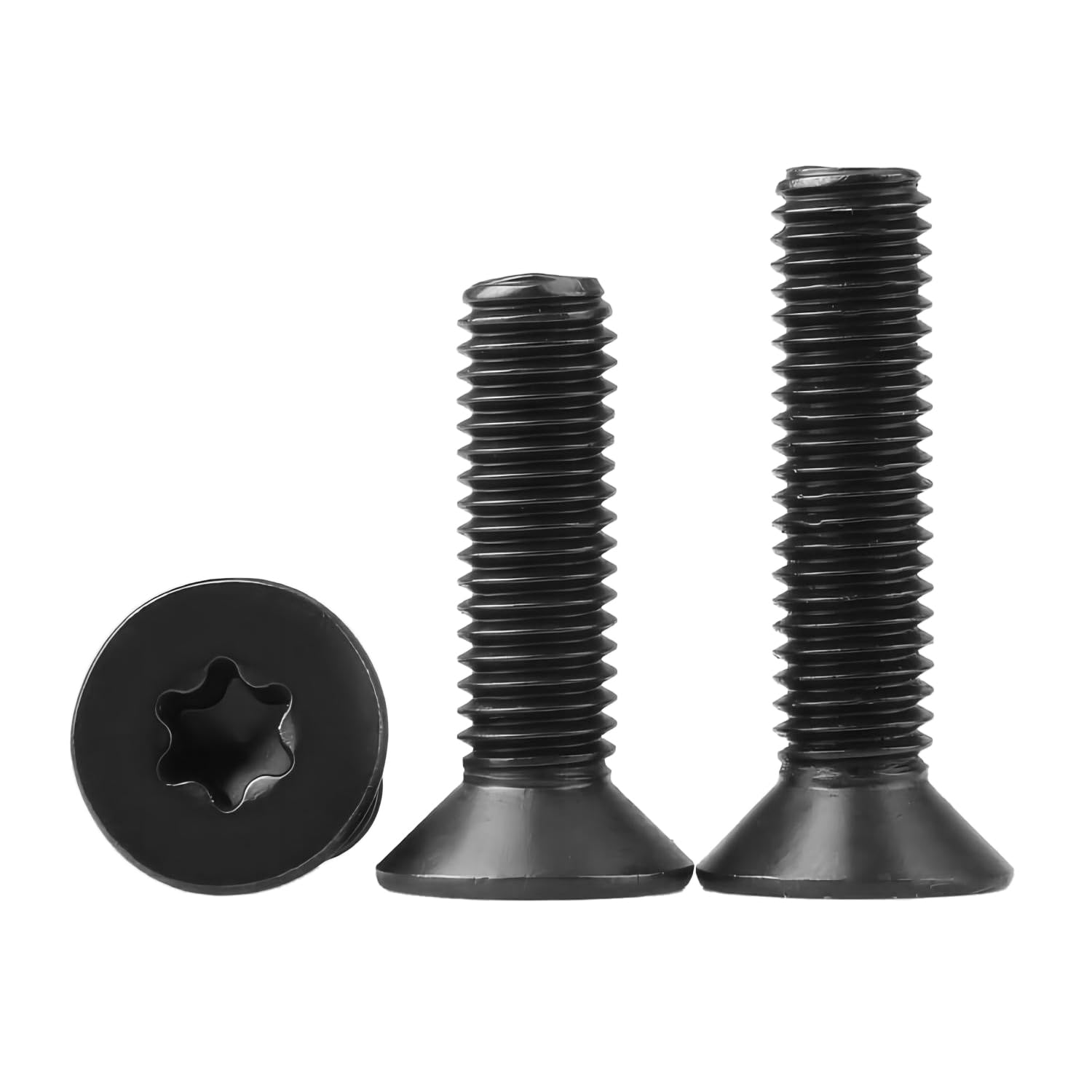 Qrity 50 PCS Flat Head Machine Screws, M4 x 10mm Countersunk Head Torx Screws, 10.9 High Tensile Carbon Steel Bolt for Furniture Woodworking Project