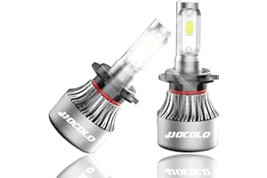 HOCOLO S2 H7 Fog Driving Lights LED Bulbs Set, Super Bright 8000LM Cool White 6000K 50W Replace Halogen All in One Conversion Kit, Only for Fog Lamp Daytime Running Light/DRL, Pack of 2 (S2-H7-Fog)