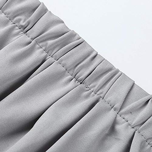 Edenun Men's Loose Pants Recreational Straight Cylinder Fitness, Breathable Dance, Yoga Pure-Colour Trousers Sweatpants Gray - Thumbnail 4