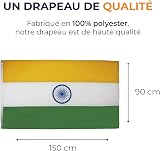 AZ FLAG India Flag 3x5 ft 100D Polyester with 2 Brass Eyelets view 2
