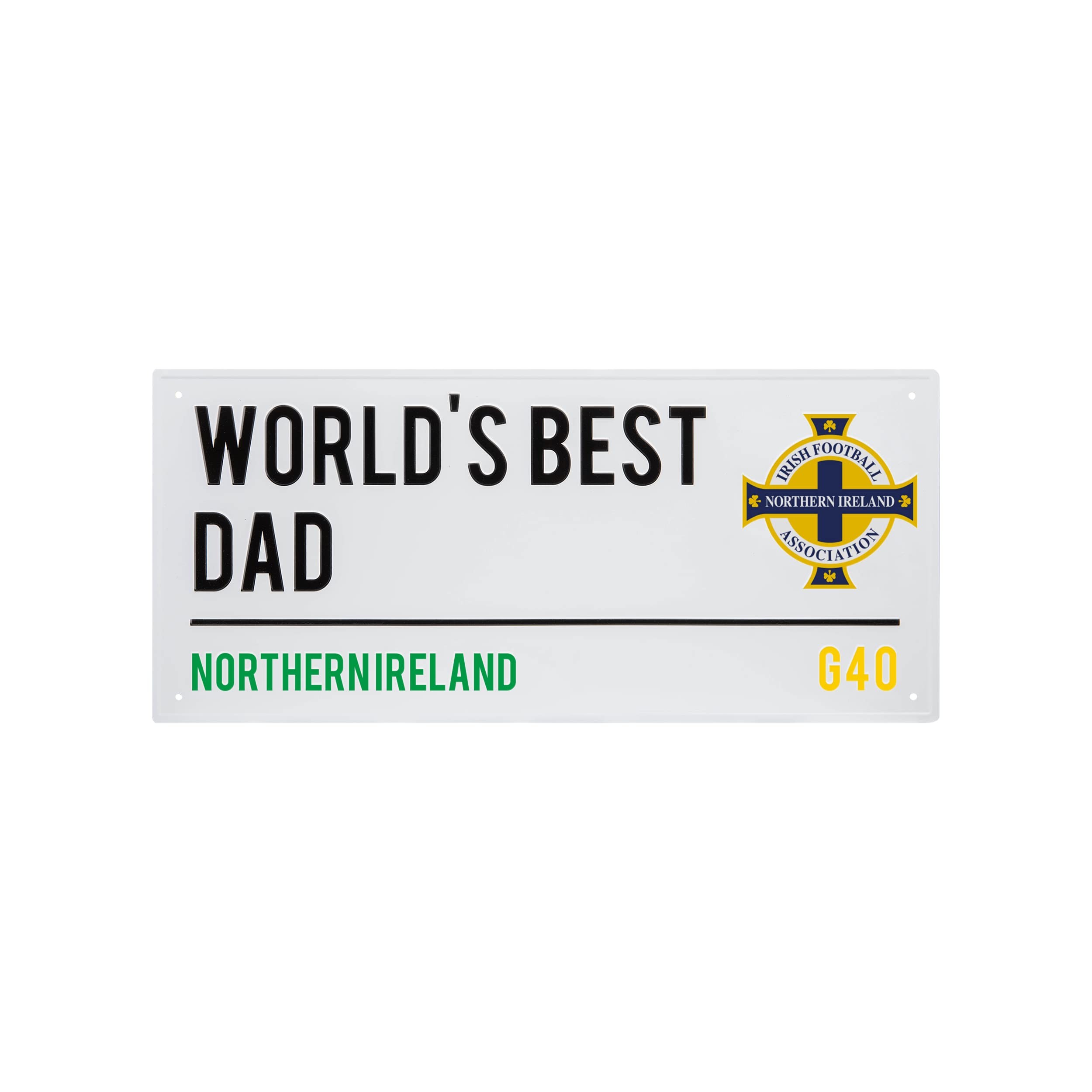 FOCO FOOTBALL PREMIER CHAMPIONSHIP LEAGUE NORTHERN IRELAND IFA WORLDS BEST DAD STREET SIGN