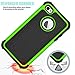 Tekcoo Compatible for iPhone 4S Case/iPhone 4 / 4G Cover, [Tmajor] Shock Absorbing Hybrid Best Impact Defender Rugged Slim Grip Bumper Cover Shell Plastic Outer & Rubber Silicone Inner [Green/Black]