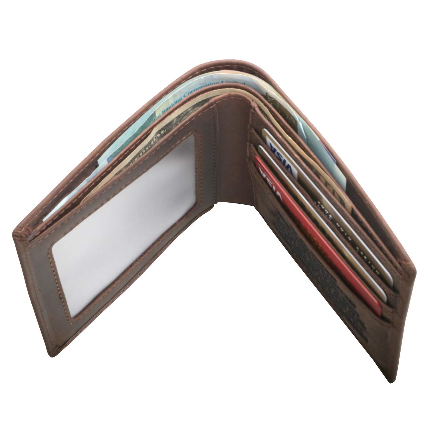 Mens Wallets,Minimalist Front Pocket RFID Biflod Leather Wallet for Husband,Speical Gift for Anniversary,Birthday. (1 PIECE)