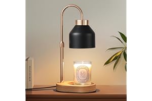 MEIXISUE Candle Warmer Lamp,Timer,Dimmer,Adjustable Height Home Decor Electric Wax Melt Warmer with 2 Bulbs Gifts for Mom Womens Christmas Scented Jar Bedroom Living Room Decor