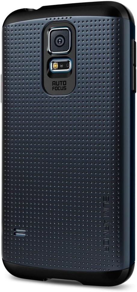 Spigen Slim Armor Galaxy S5 Case with Air Cushion Technology and Hybrid Drop Protection for Samsung Galaxy S5 2014 - Metal Slate