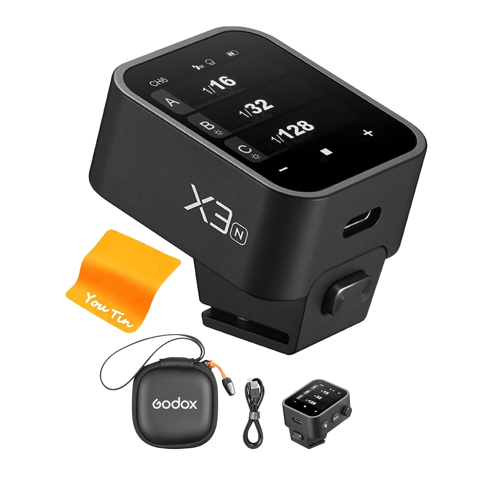 Godox X3-N Camera Flash Trigger Wireless Flash Trigger E-TTLII 2.4GHz Wireless Flash Trigger with OLED Screen, X3-N Rechargeable (Type-c), Improved Model Godox Xpro-N