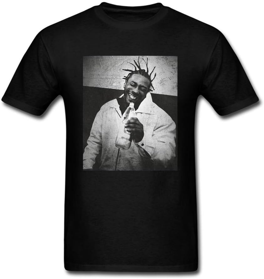 Cinxon Men Wu Tang Clan ODB Drinking 100% Cotton Tee Shirts Black L