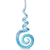 15" Tall Hand-Blown Murano-Style Glass Sculpture Statues Art Ornament Statue Figurines Home Decor Accent Piece Coastal Ocean Nautical Home Decor,Shelf,TV Stand,Tabletop Centerpieces,Wonderful Gift