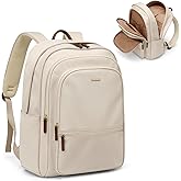 GOLF SUPAGS Backpack for Women Work College Travel Laptop Backpacks Multi-Functional Casual Daypack Teacher Nurse Everyday Bags Fits 15.6 Inch Notebook (Apricot)