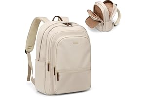 GOLF SUPAGS Backpack for Women Work College Travel Laptop Backpacks Multi-Functional Casual Daypack Teacher Nurse Everyday Bags Fits 15.6 Inch Notebook (Apricot)