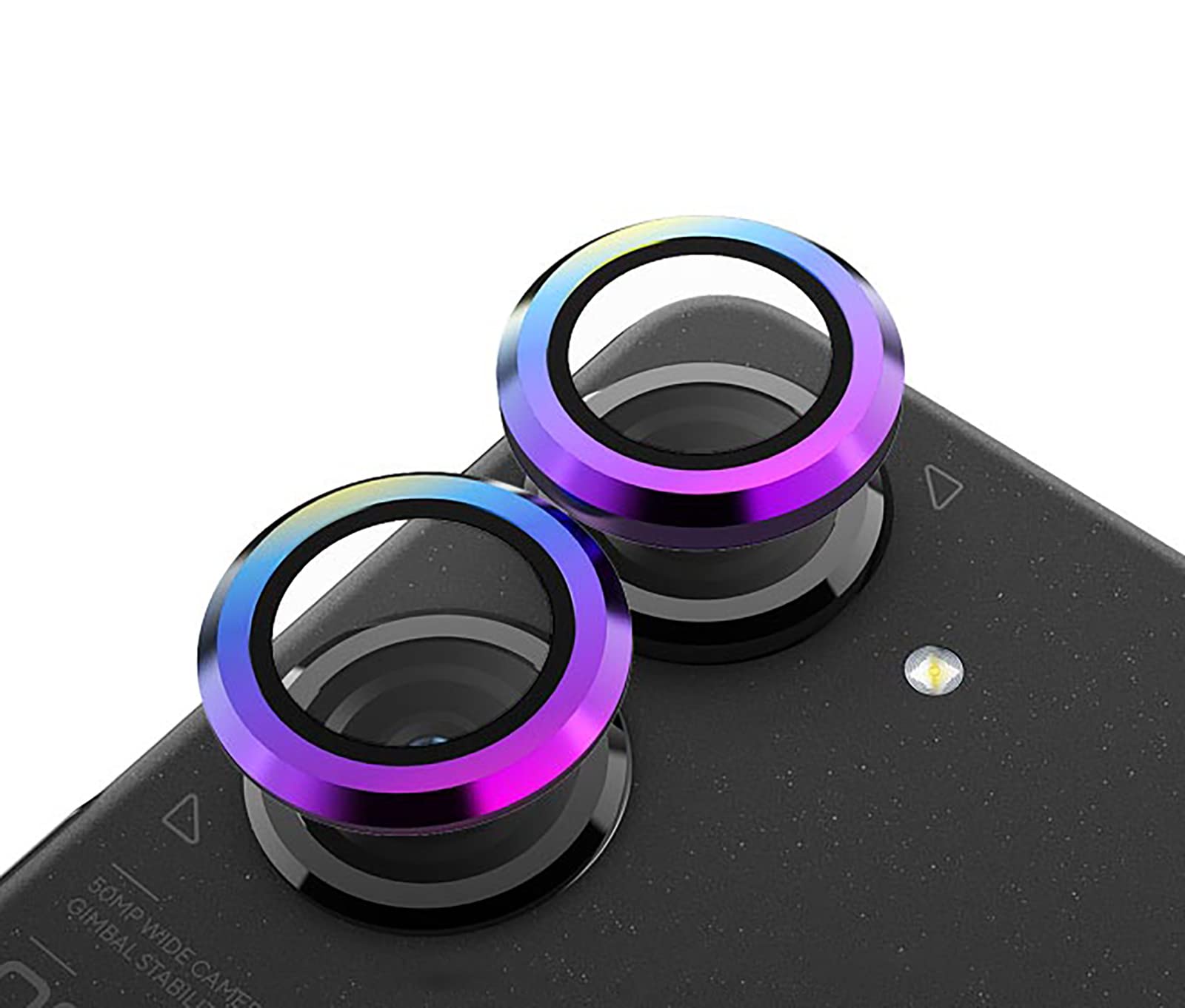 GIOPUEY [Full Protection Camera Lens Protector Compatible with Asus Zenfone 9,[Double protection] Metal + Tempered Glass, Camera Protector for Asus Zenfone 9 - NEW-colorful