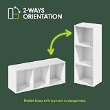Furinno LUDER 3-Cube Book Shelf White 30.5 W x 80 H x 23.6 D cm view 5