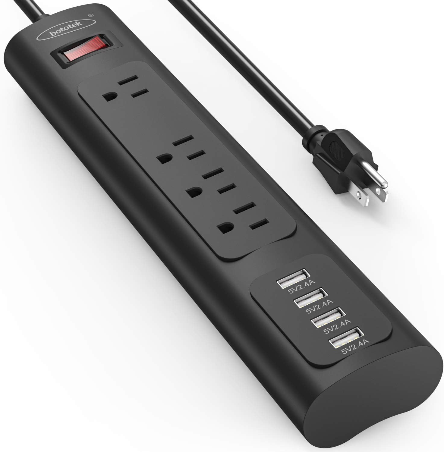 4 outlets 4 usb ports power strip