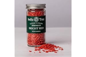 Bright Red Sprinkles – Vegan, Non‑GMO, Dye‑Free, Allergen‑Free, 3 oz Jar – India Tree Nature’s Colors