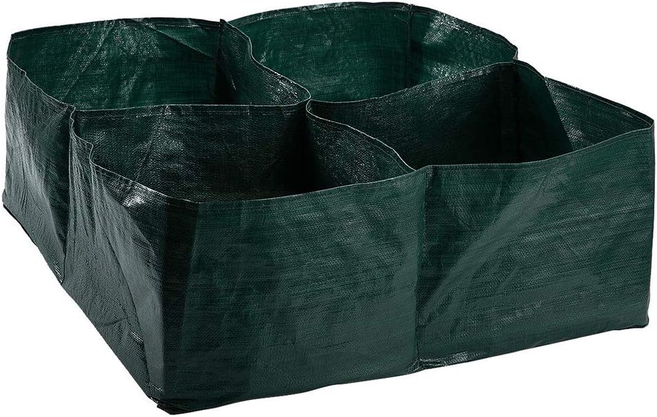 Warooma Garden Divided Raised Planting Bed PE Fabric Grow Bag Planter Pot Square Planting Container for Vegetables,Plants,Flowers