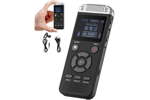 VEVOR Digital Voice Recorder, 128GB, Voice Activated Recorder with Playback, Audio Recording Device with Password USB, 8730 Hours of Storage 40 Hours of Continuous Recording, for Lectures, Meetings