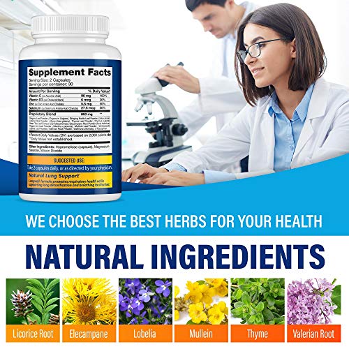 Quit Smoking Aid Lung Cleanse & Detox Pills Made in USA Helps to