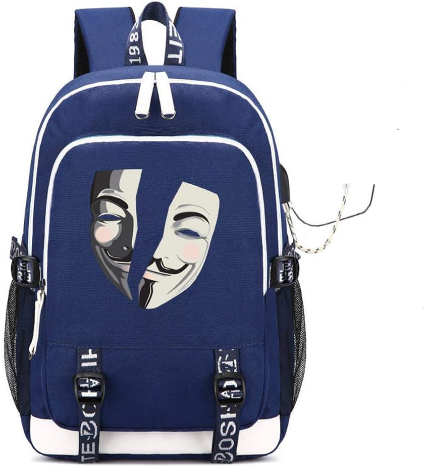 Chad Wild Clay Casual Backpacks Student School Bag Chad Wild Clay Printed Laptop Backpack with USB Charging Port