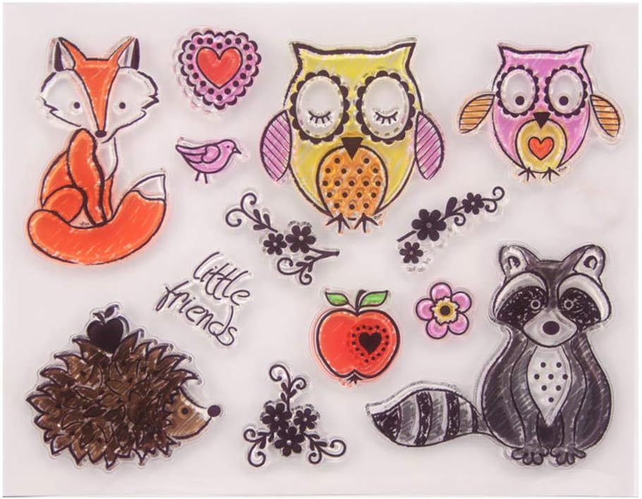 After Sale Protection Little Friends Cute Animal Fox Owl Bird Hedgehog Clear Stamps For Cards Making Decoration And Scrapbooking Rubber Stamps For Craft The Latest Models Petrolepage Com