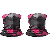 HARFINGTON 2pcs Summer Cooling Neck Gaiters Sun Protection Face Mask Fishing Neck Gaiter Sunscreen Breathable Bandana for Men Women, Camo Pink-Gray