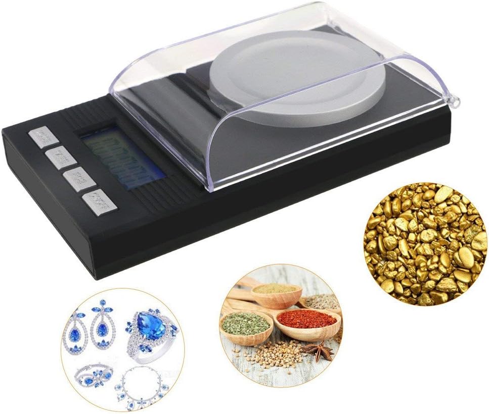 Wawer High Precision Electronic Balance Scale 0.001g Carat Kitchen Food Drug,Coffee Jewelry Gold Powder Called,50 x 0.001g