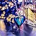 LADY COLOUR Sweet Heart Blue Heart Pendant Necklace Swarovski Crystals Fashion Jewelry for Women for Her Girlfriend Wife Birthday Gifts for Mom Sister Wedding Jewelry for Brides