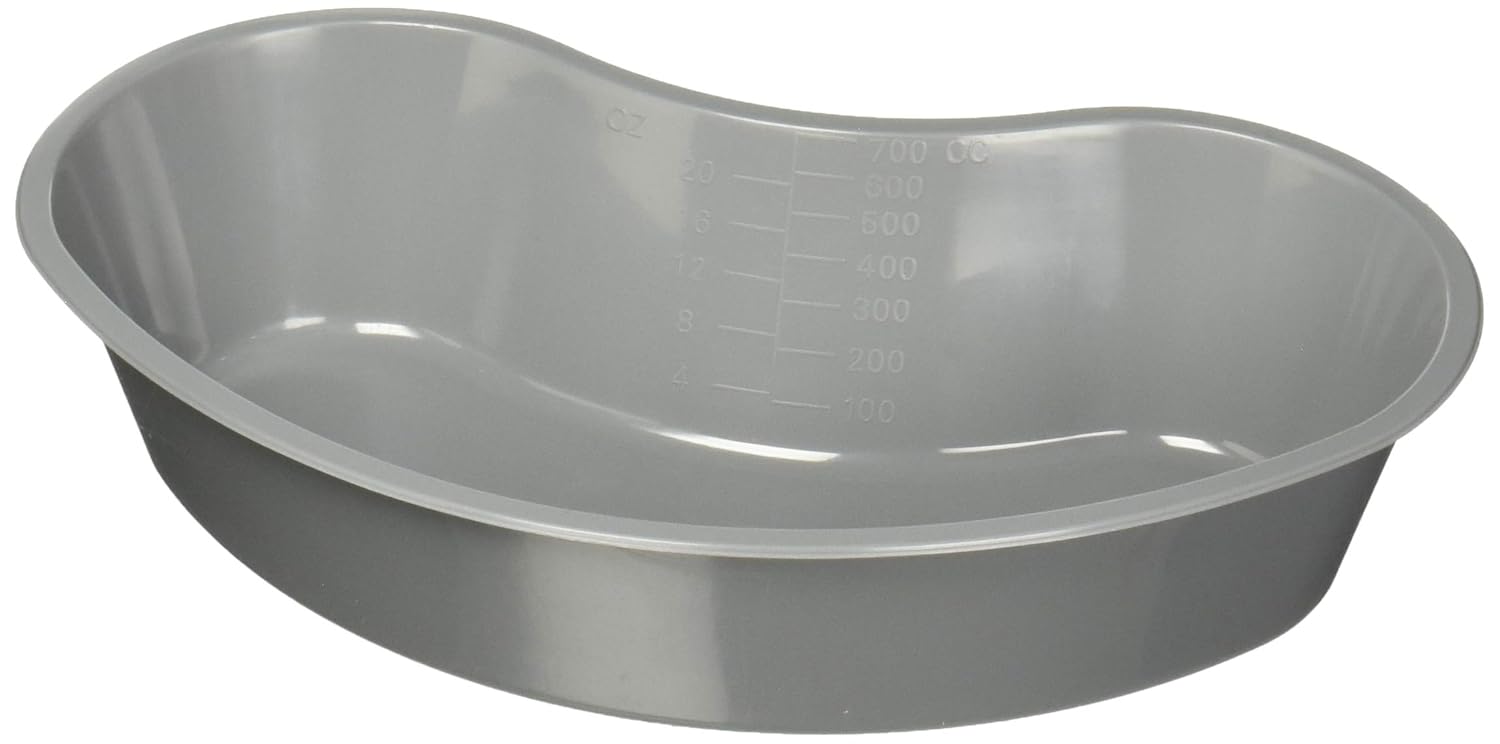 Medline DYND80367 Plastic Emesis Basins, 700ml, Graphite (Pack of 250