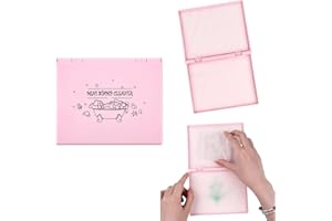 Stamp Scrubber for Stamps,Dual-Sided Stamp Cleaning Pad with Synthetic Bristles,Stamping Tool Cleaning Cling & Foam & Clear &