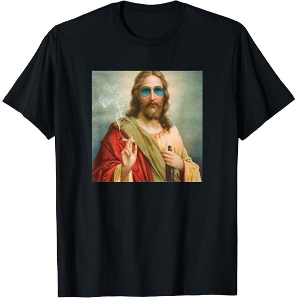 Amazon.com: Jesus Holding Cigarettes, Meme Funny Tank Top : Clothing, Shoes  & Jewelry