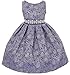 Little Girls Gorgeous Metallic Embroidered Jacquard Gown Flowers Girls Dresses
