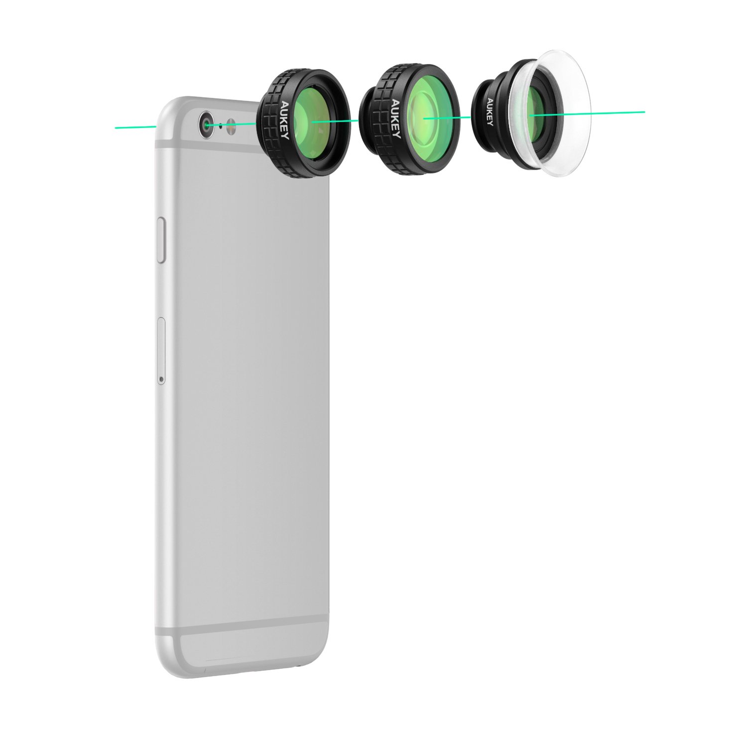 AUKEY Optic Pro iPhone Lens, 180° Fisheye Lens + 0.67x 110