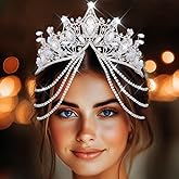 Kilshye Rhinestone Wedding Tiaras and Crowns Silver Crystal Bridal Headband Prom Headpiece for Women