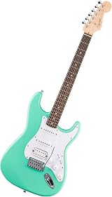 Fender Squier Debut HSS Stratocaster Laurel Neck Seafoam Green White Pickguard