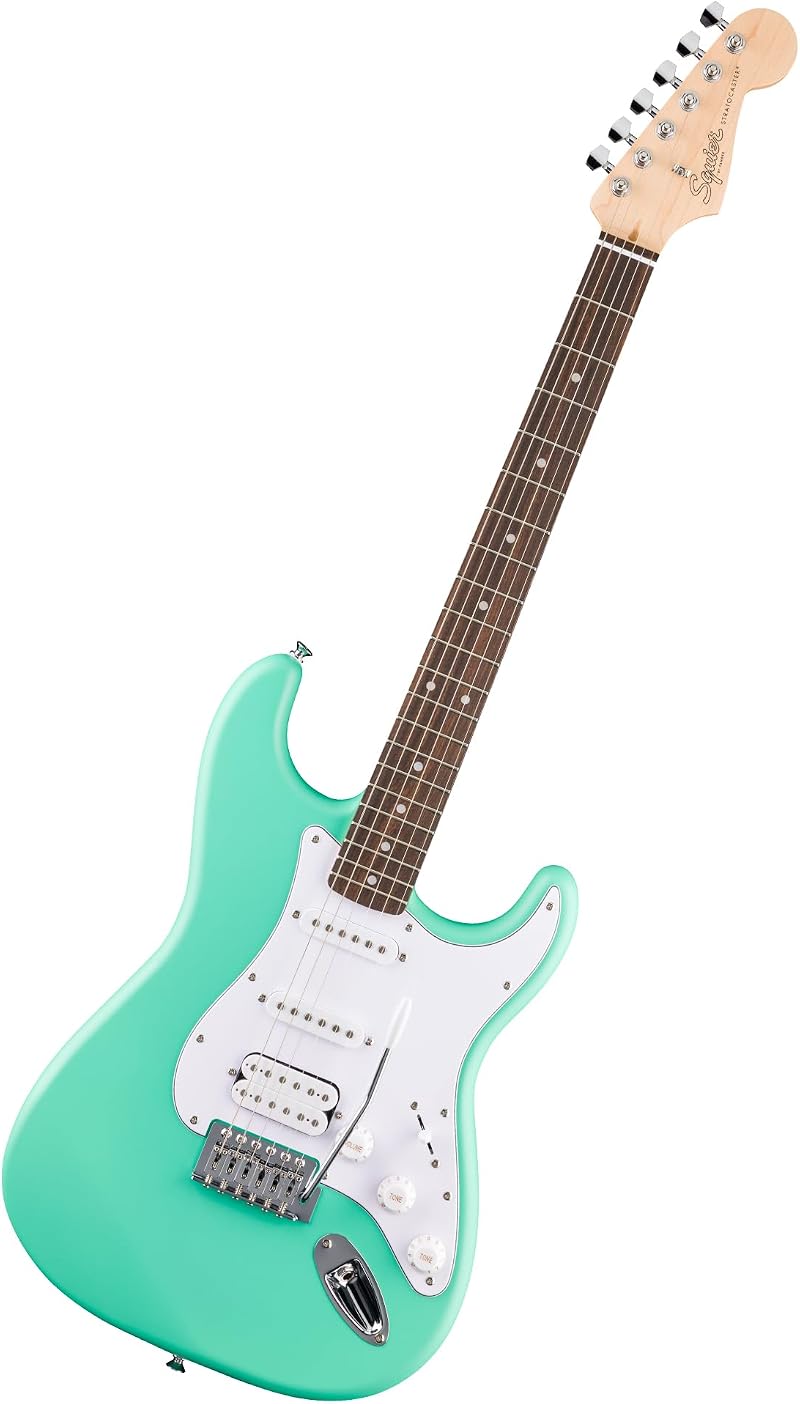 Fender Squier Debut HSS Stratocaster Laurel Neck Seafoam Green White Pickguard