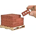 Acacia Grove Mini Red Bricks with Pallet, 1/6 Scale (32 Pack)
