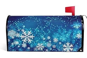 ALAZA(MAILBOX COVER) ALAZA Christmas Snowflakes Winter Mailbox Cover Standard Size-18"x 20.8"