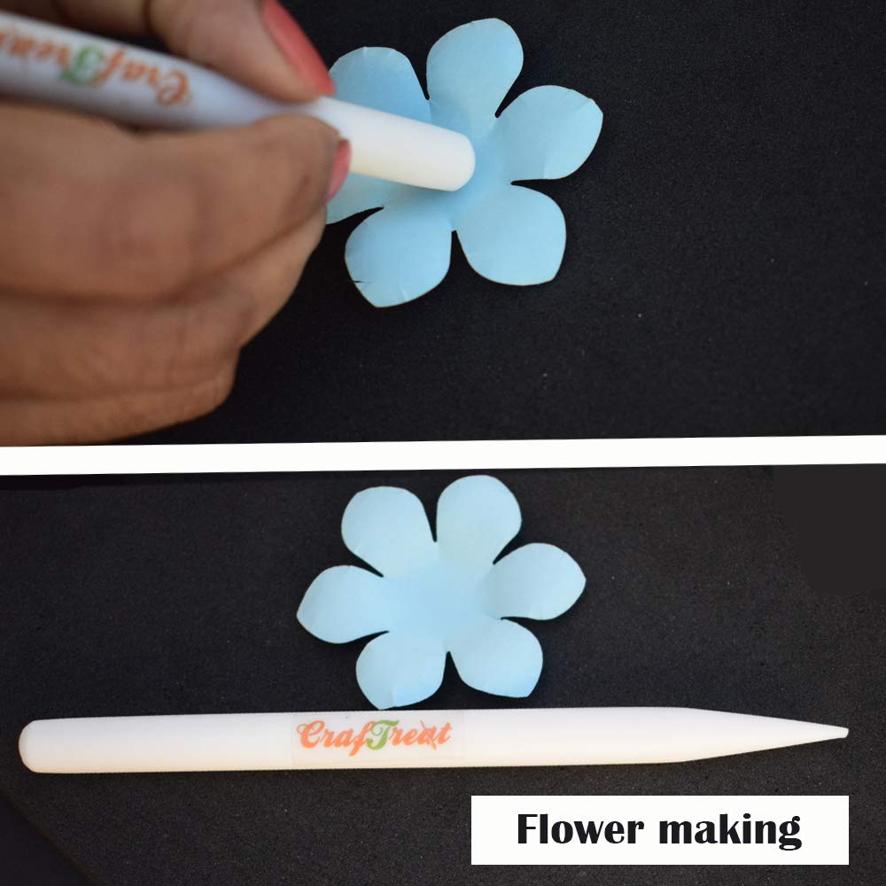 CrafTreat Teflon Bone Folders for Card Making - Burnisher Bone Folder - Teflon Bone Folder Tool for Scoring Creasing Origami and Paper Crafts- Pencil Shape Tool
