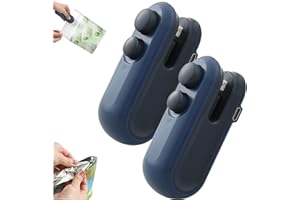 Mini Bag Sealer with Cutter and Magnet, Rechargeable Mini Bag Sealer, Portable Handheld Vacuum Heat Sealing Machine for Snack
