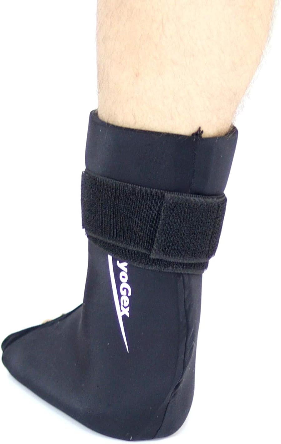 Elastic Ankle Ice Pack Wrap - Unleakable - Very Soft (Can't Freeze), Black, Medium - Image 4
