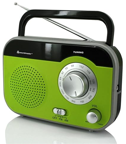 Soundmaster TR410GR tragbares Radio mit Teleskopantenne und Kopfhörerbuchse