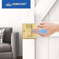 HOMOTEK 4 Pack Privacy Pocket Door Pull Without