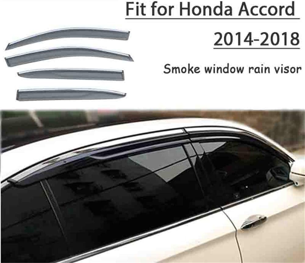 ZHAOHAOSC 4pcs ABS Car Window Smoke Visors Awnings Shelters Rain Shield,For For Honda Accord 2014 2015 2016 2017 2018 Accessories