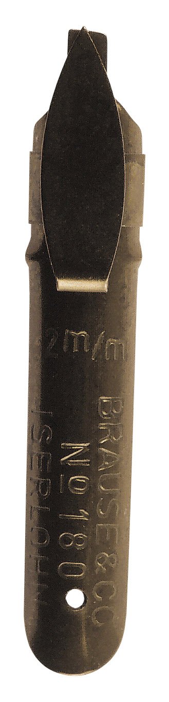 Brause 18020B - Calligraphy nibs for nib holders and pens - Square nib latin style - Box of 50 Bandzug 2 mm nibs - Made in Germany. For right-handed use — image 1