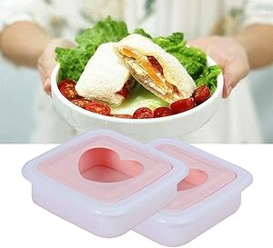 Folli Sandwich Cutter and Sealer kitchen Toast Bread DIY Handmade Pocket Sandwich Stamper Food Grades Molds are Very Suitable for Children's Breakfast, Lunch, Dinner and Bento Boxes (2 Pack)