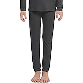 woolcano Kids Unisex 100% Merino Wool Base Layer Pants Lightweight Thermal Underwear Bottom