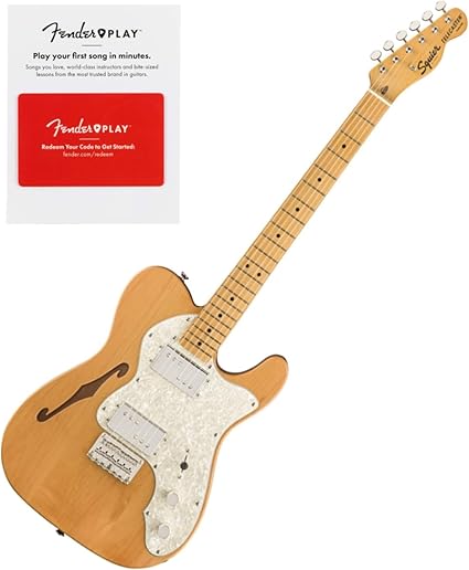 Amazon Com Squier Classic Vibe 70s Telecaster Thinline Maple Fingerboard Natur Musical Instruments