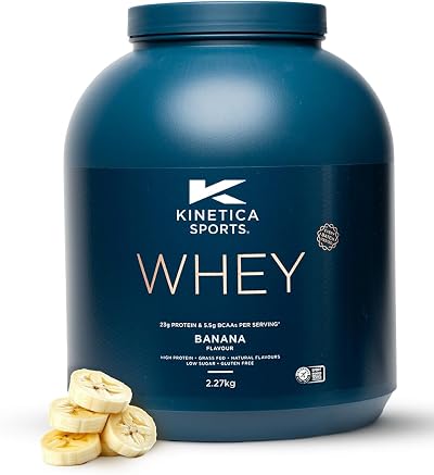 Kinetica Whey Protein Powder Banana 2.27Kg 76 Servings 23g Protein