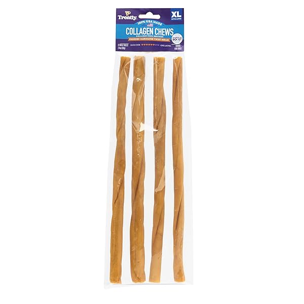 TREATLY USA COLLAGEN TWIST ROLLS 12-13″ DOG CHEW...